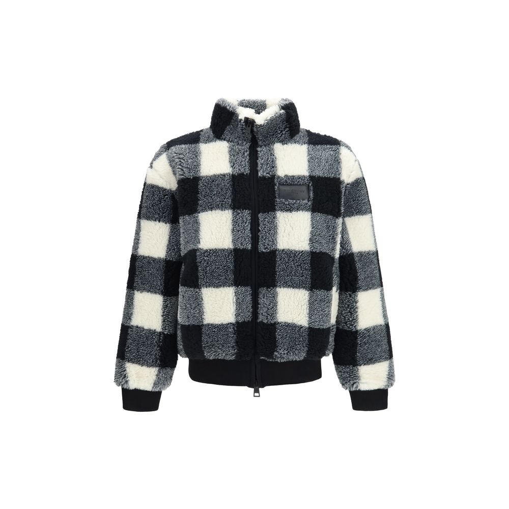 Graue Polyester-Jacke in voller Länge