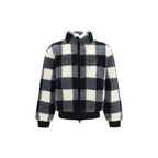 Graue Polyester-Jacke in voller Länge