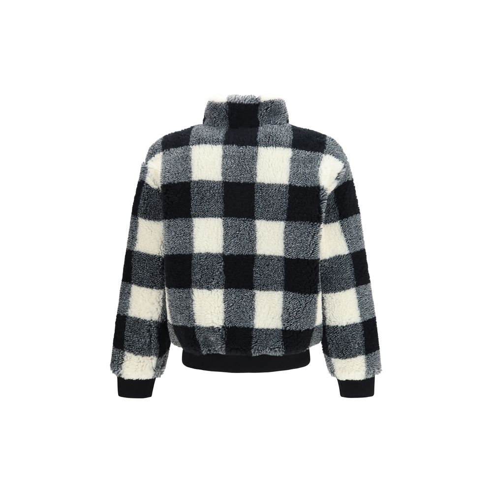 Graue Polyester-Jacke in voller Länge