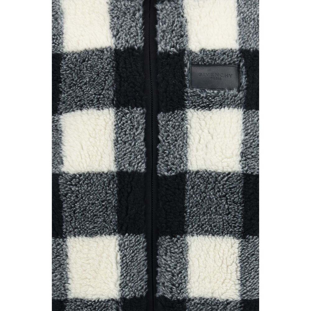 Graue Polyester-Jacke in voller Länge