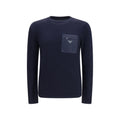 Blauer Wollpullover Oves Aries