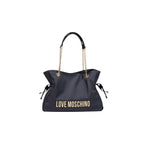 Schwarze Handtasche aus Polyester
