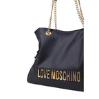 Schwarze Handtasche aus Polyester
