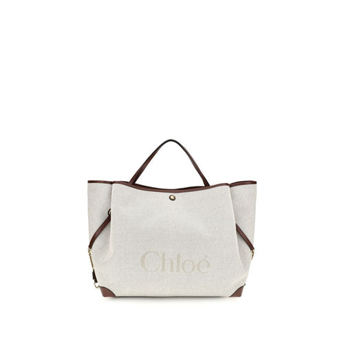 Beige Cotton Shoulder Bag Chloé