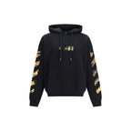 Schwarzer Baumwoll-Sweatshirt