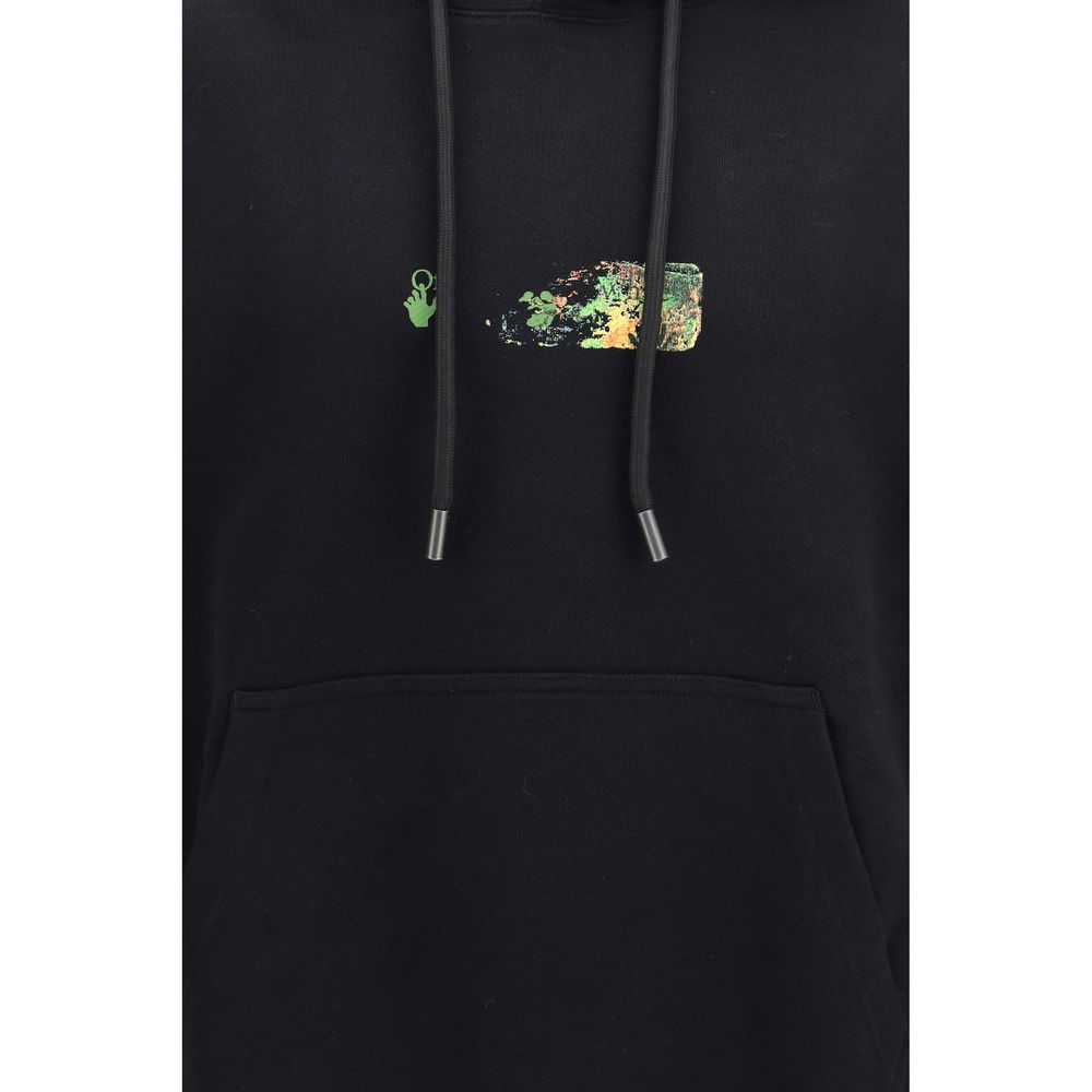Schwarzer Baumwoll-Sweatshirt