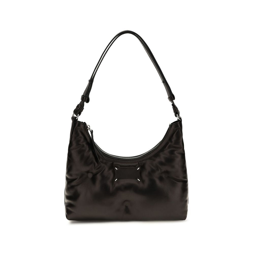 Schwarze Lammleder Schultertasche Ovis Aries Aries