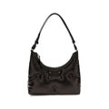 Schwarze Lammleder Schultertasche Ovis Aries Aries