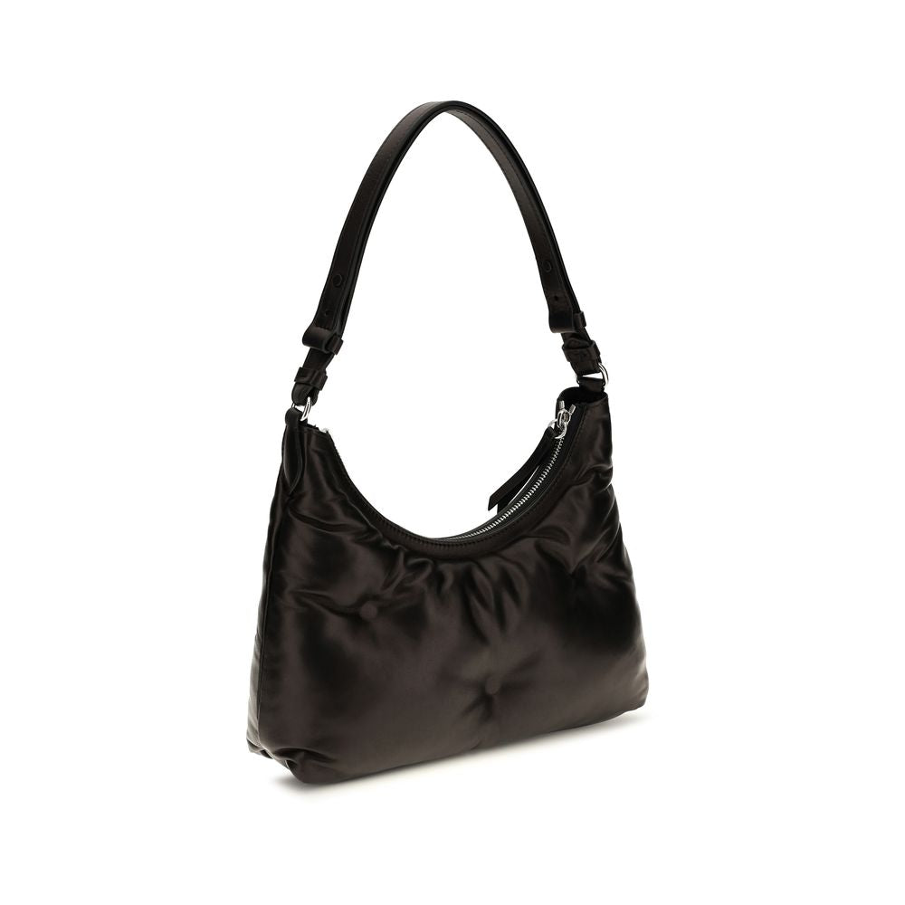 Schwarze Lammleder Schultertasche Ovis Aries Aries