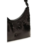 Schwarze Lammleder Schultertasche Ovis Aries Aries