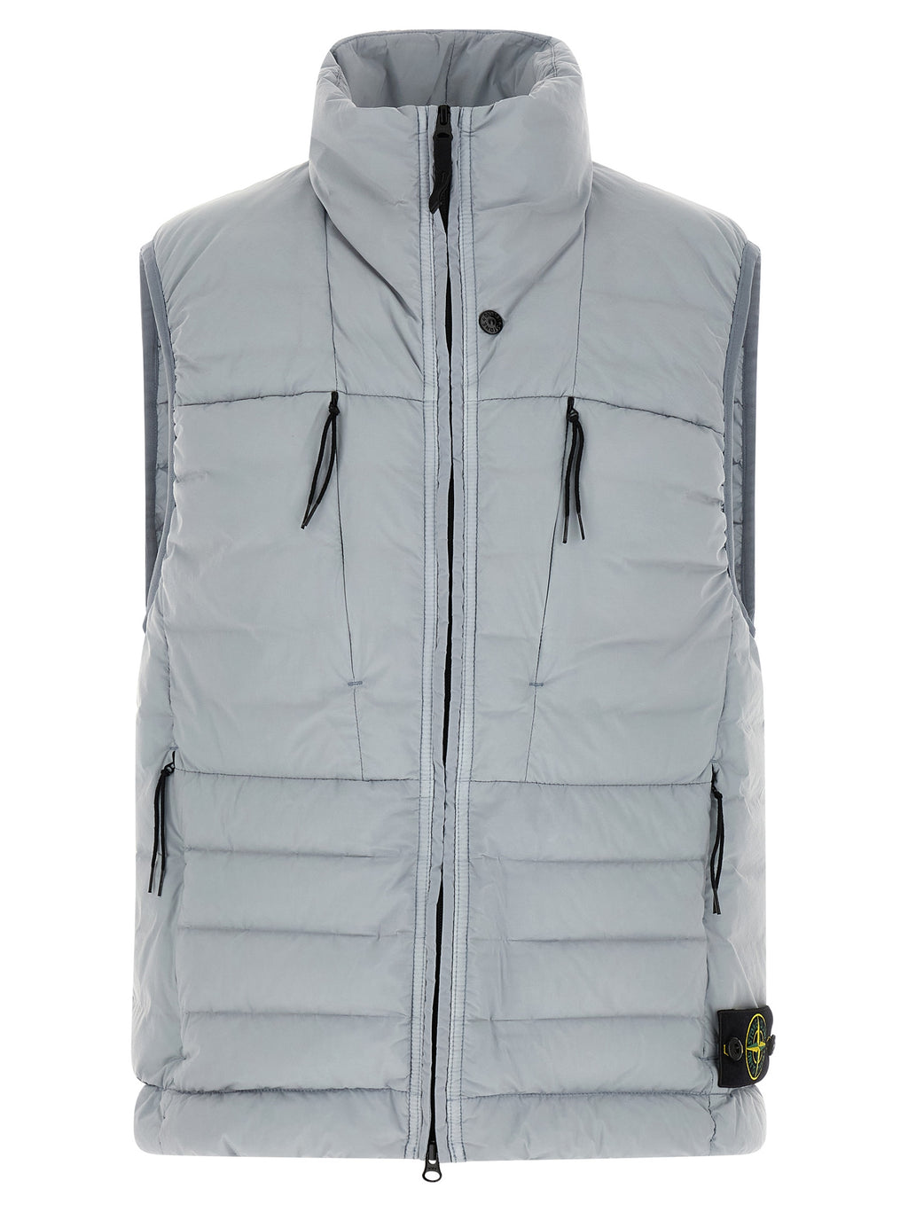 Graue ärmellose Jacke aus Polyamid