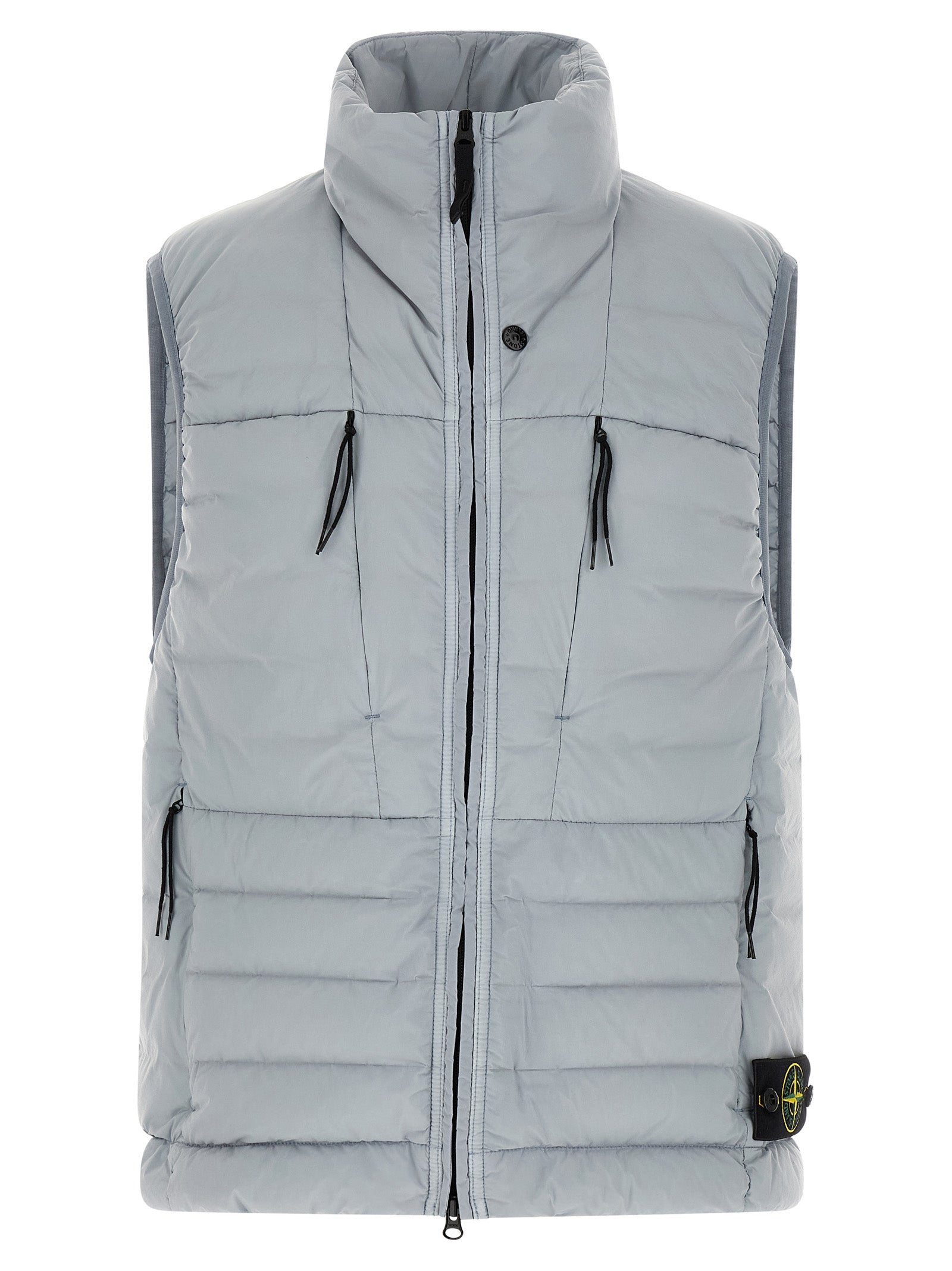 Graue ärmellose Jacke aus Polyamid