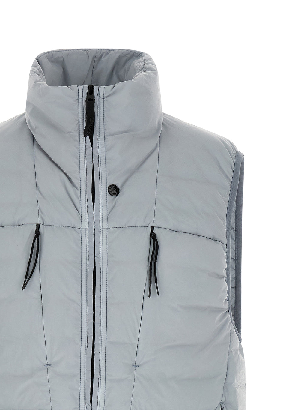 Graue ärmellose Jacke aus Polyamid