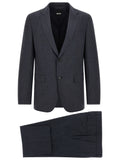 Blaues Zweiteiler-Anzug aus Polyester