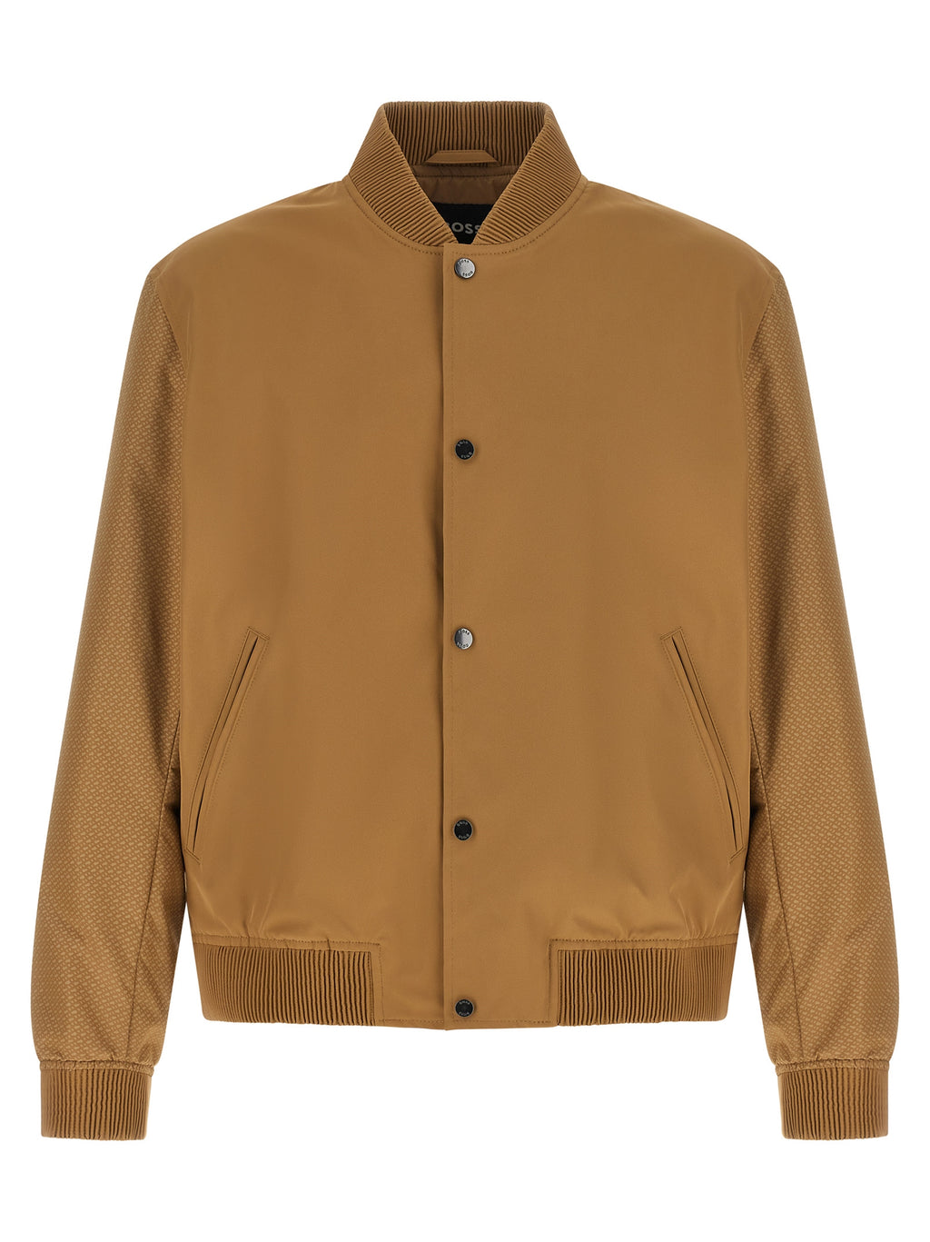 Beige Polyester Bomber