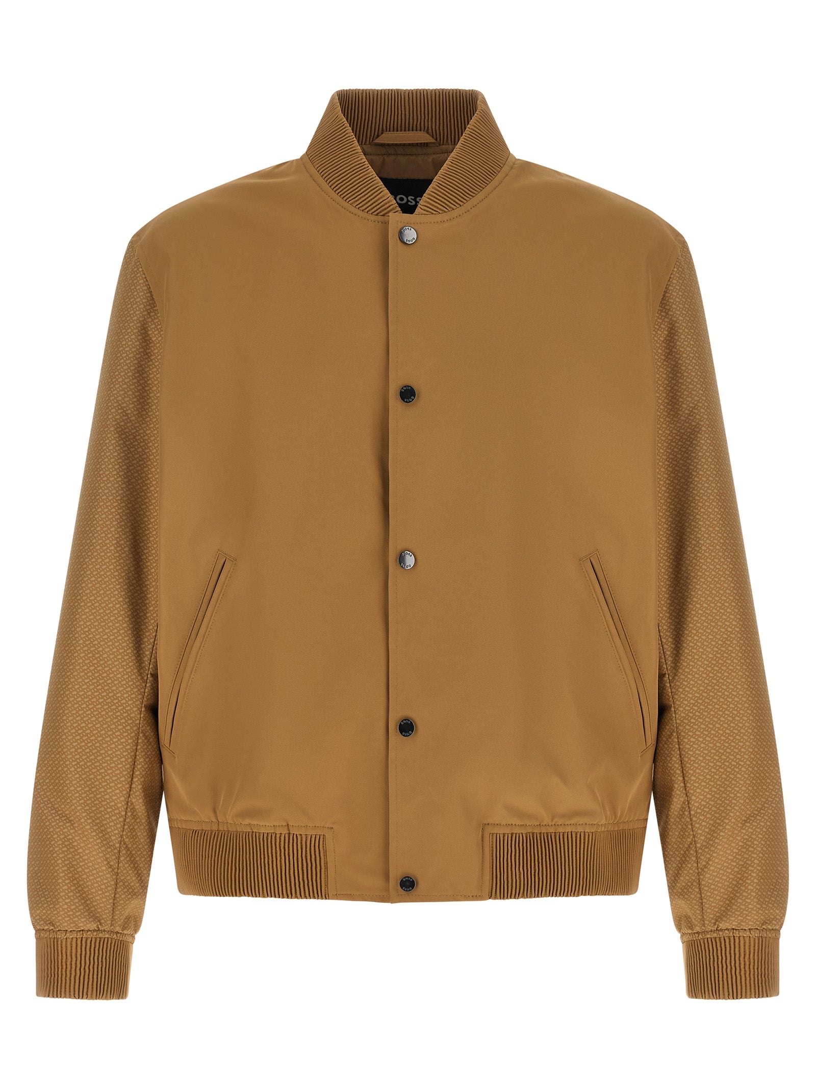 Beige Polyester Bomber