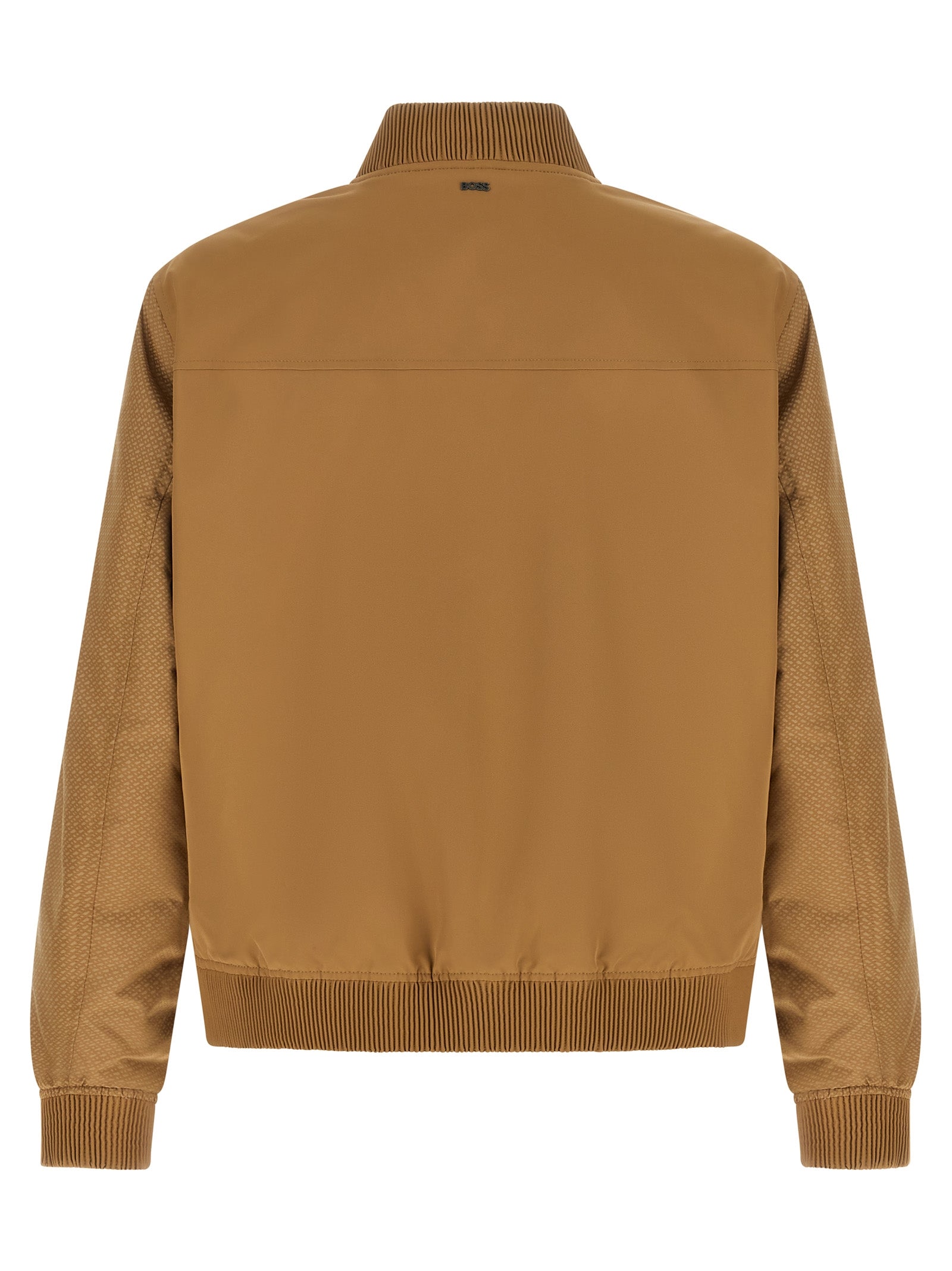 Beige Polyester Bomber