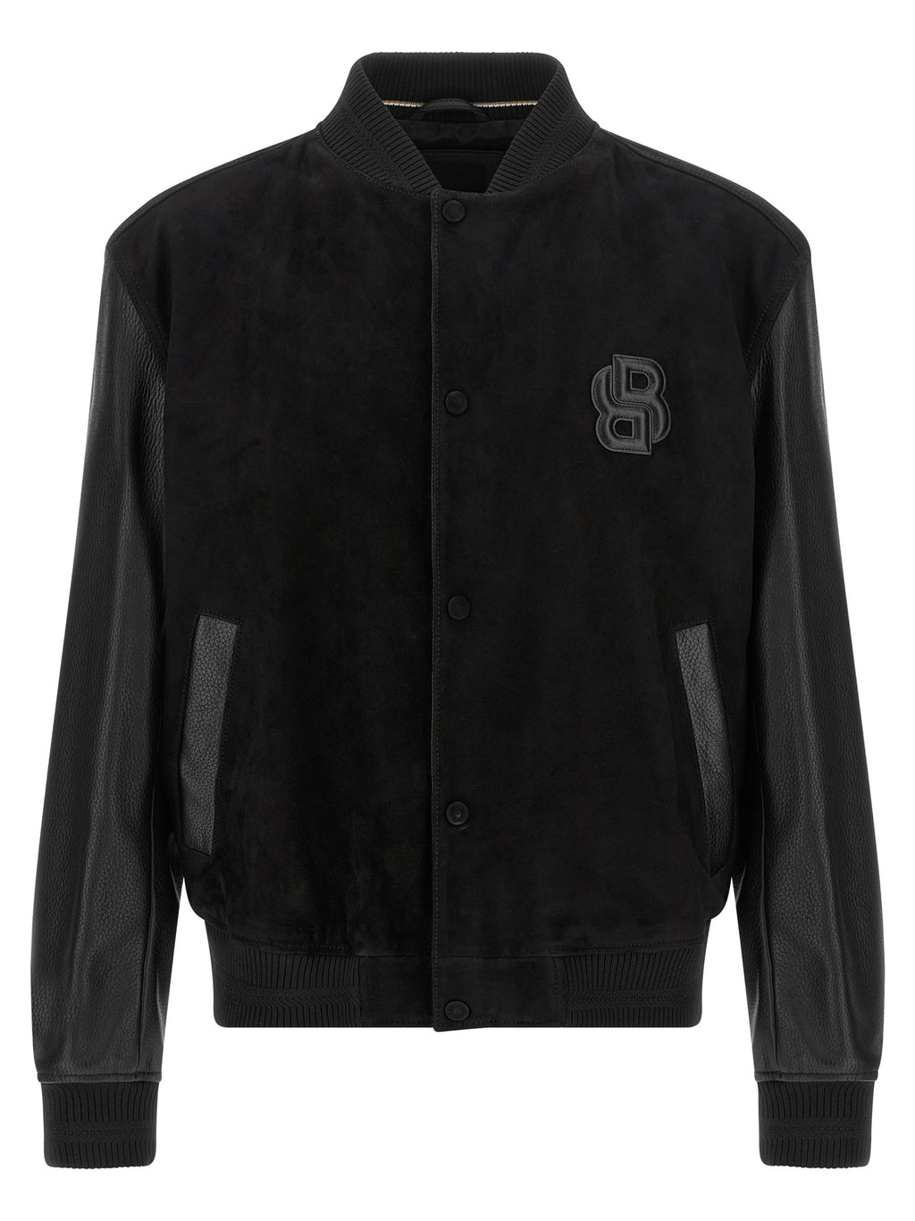 Schwarzer Bomber aus Polyester