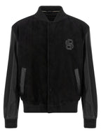 Schwarzer Bomber aus Polyester