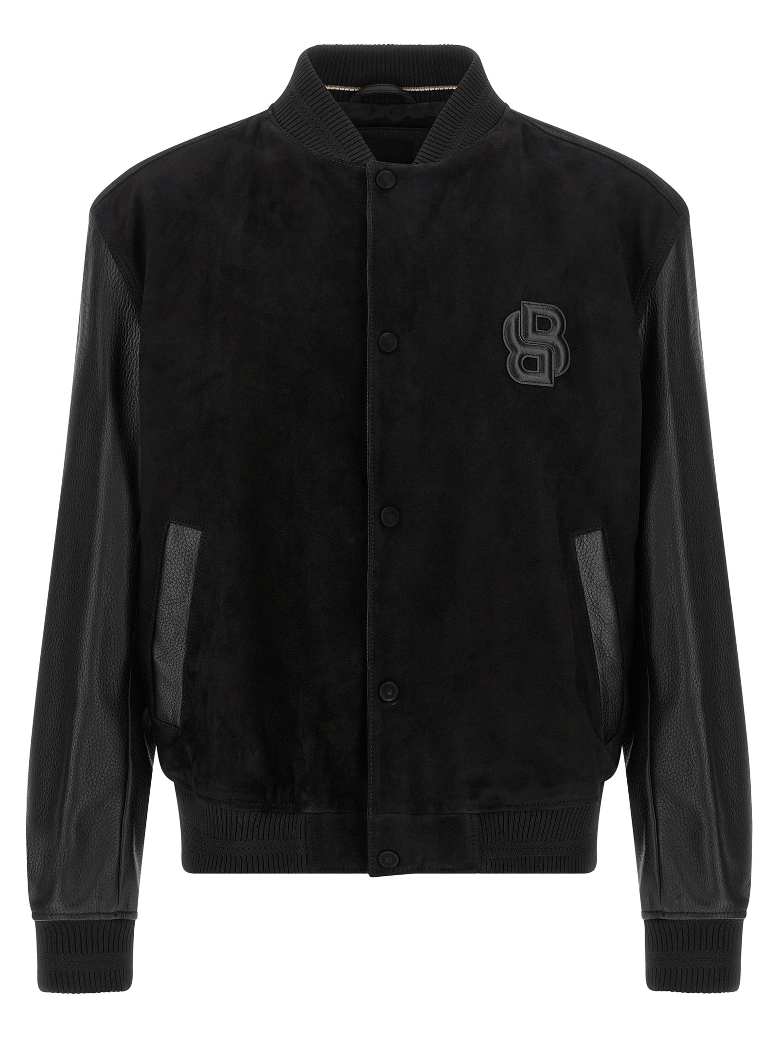 Schwarzer Bomber aus Polyester
