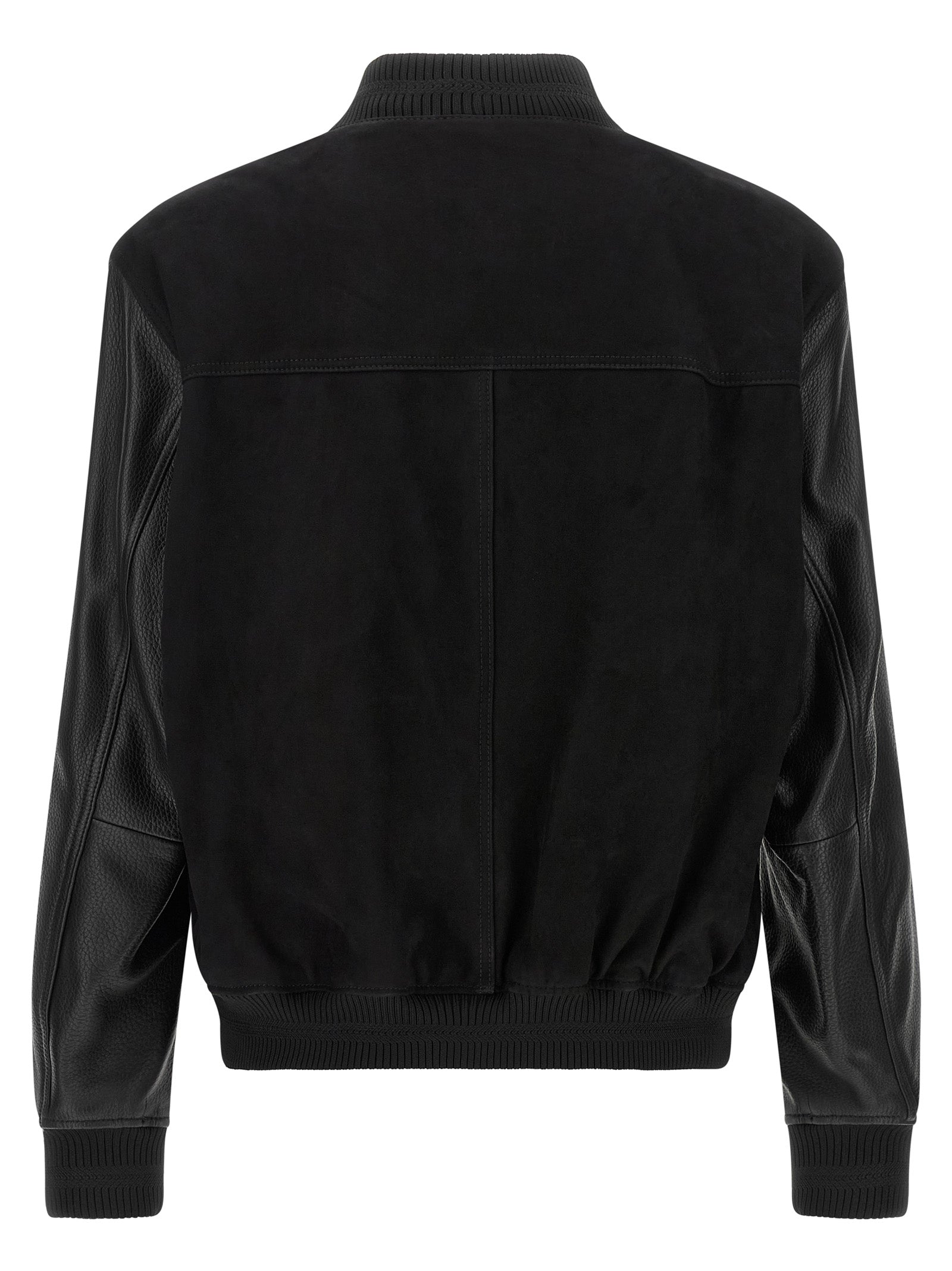 Schwarzer Bomber aus Polyester