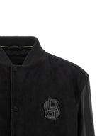 Schwarzer Bomber aus Polyester