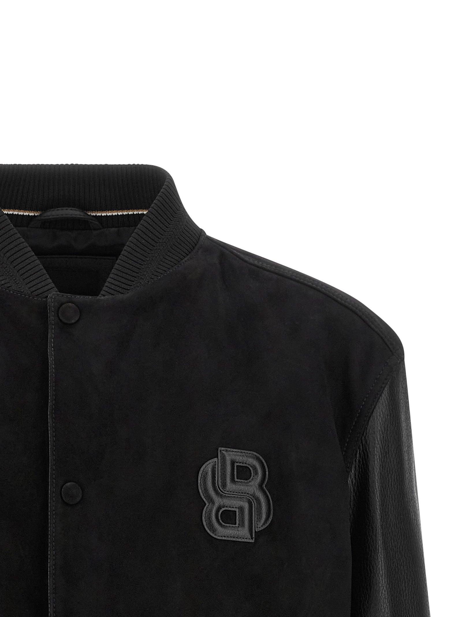 Schwarzer Bomber aus Polyester