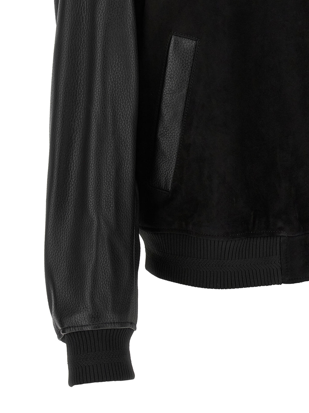 Schwarzer Bomber aus Polyester
