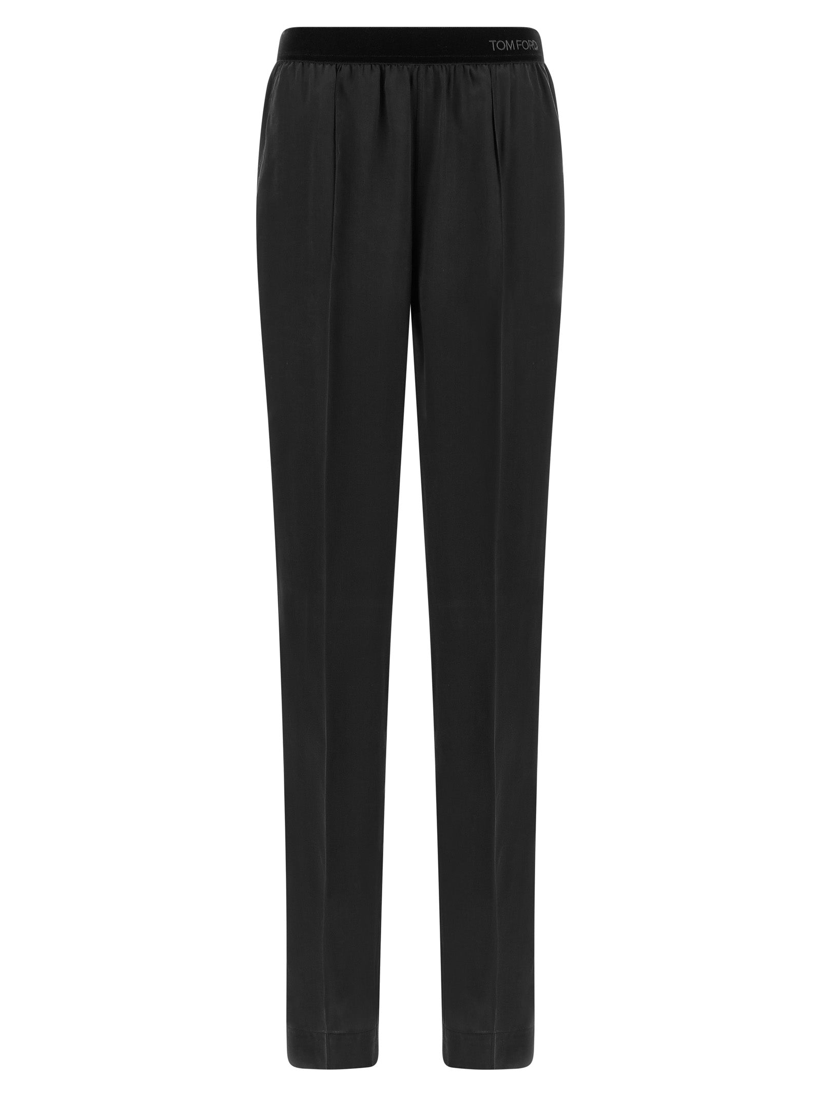 Schwarze Seidenhose Nachtwäsche