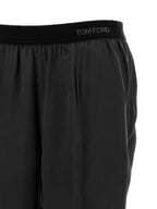 Schwarze Seidenhose Nachtwäsche