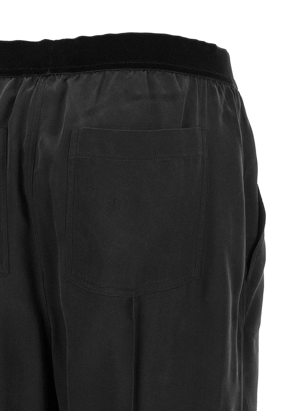 Schwarze Seidenhose Nachtwäsche