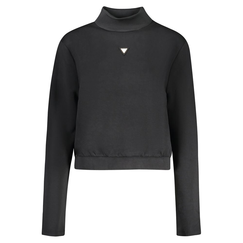 Damen-Sweatshirt aus schwarzem Polyester