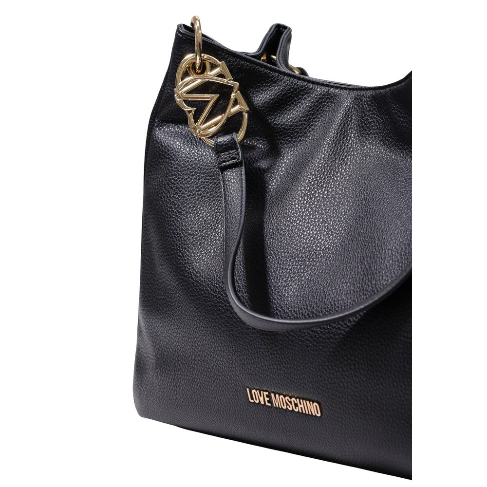 Schwarze Handtasche aus Polyethylen