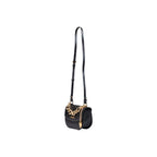 Schwarze Handtasche aus Polyester