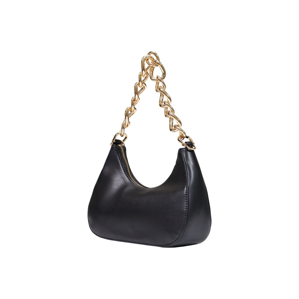 Schwarze Handtasche aus Polyester