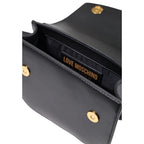 Schwarze Handtasche aus Polyester