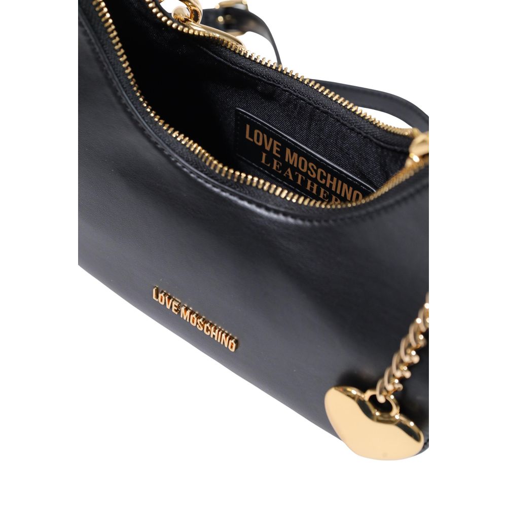 Schwarze Handtasche aus Polyester