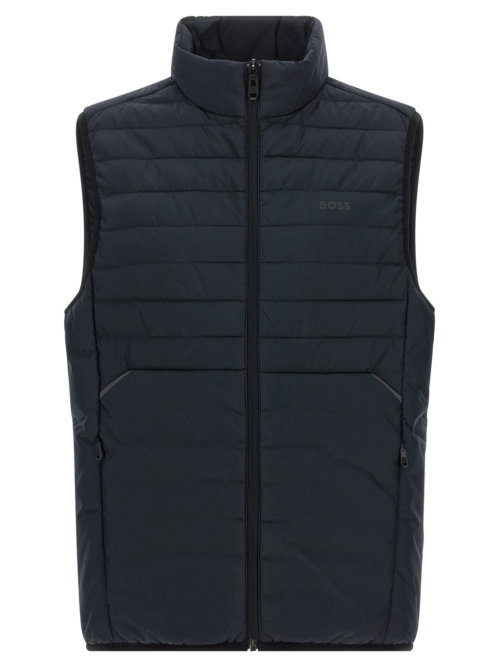 Ärmellose blaue Jacke aus Polyester