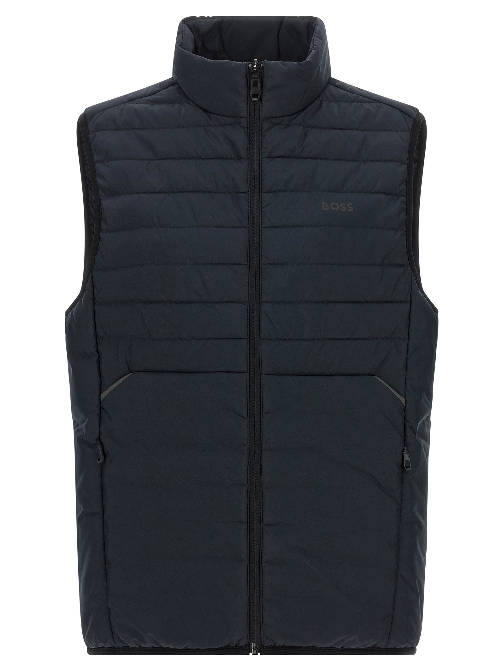 Ärmellose blaue Jacke aus Polyester