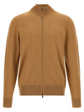 Brauner Cardigan aus reiner Schurwolle