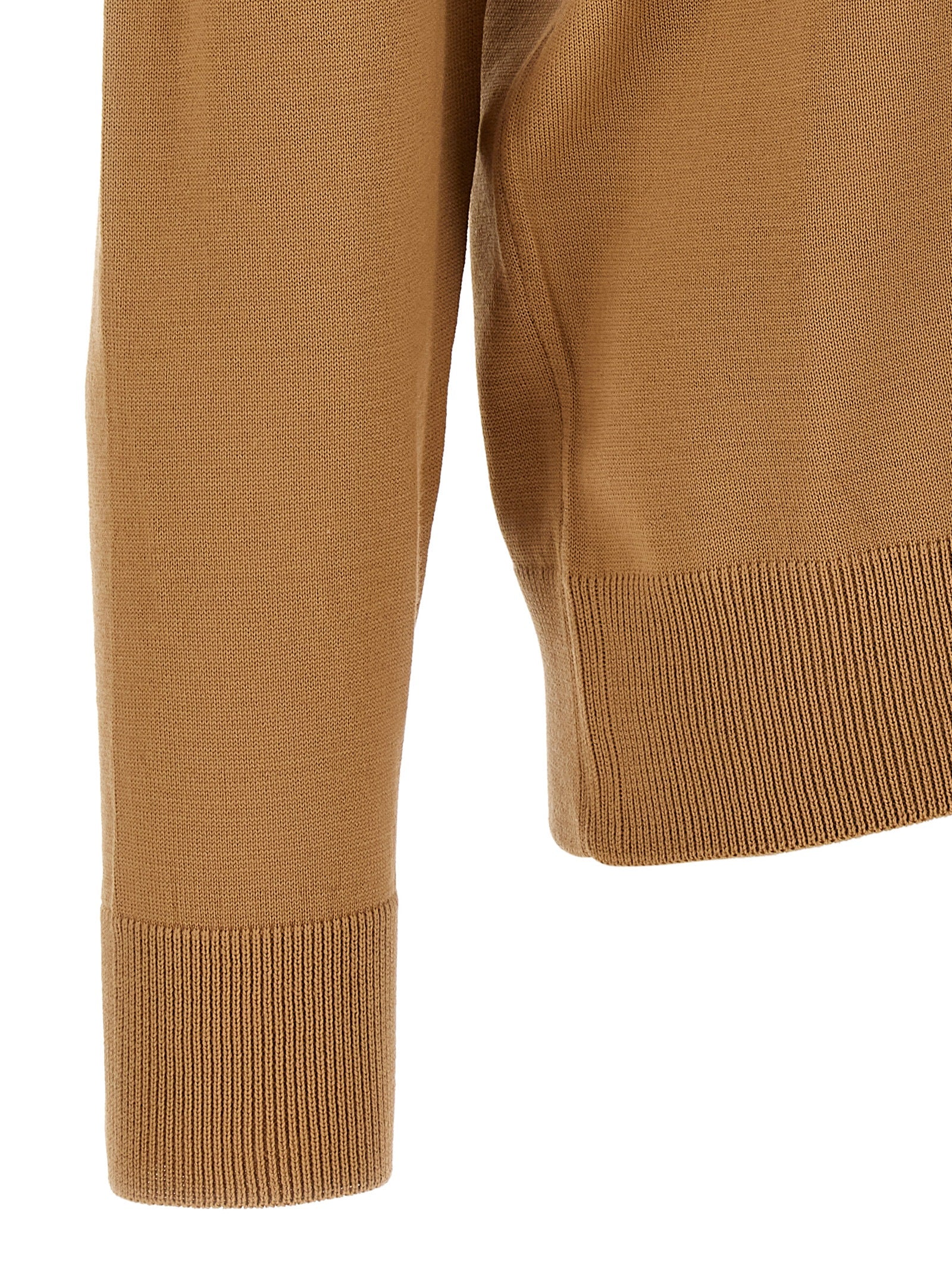 Brauner Cardigan aus reiner Schurwolle