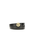 Schwarzer Gürtel aus Leder 1024410DVTP11B55