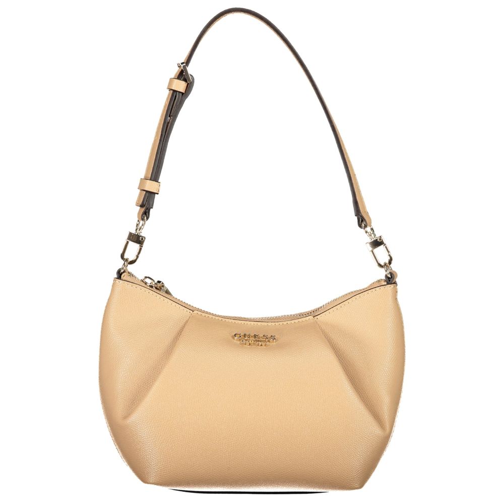 Beige Polyurethane Damen Handtasche
