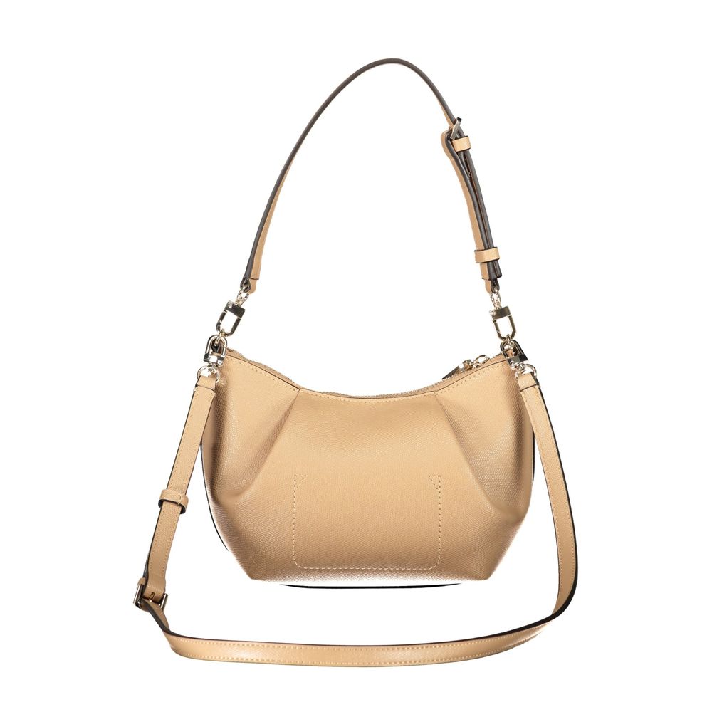 Beige Polyurethane Damen Handtasche