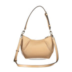 Beige Polyurethane Damen Handtasche