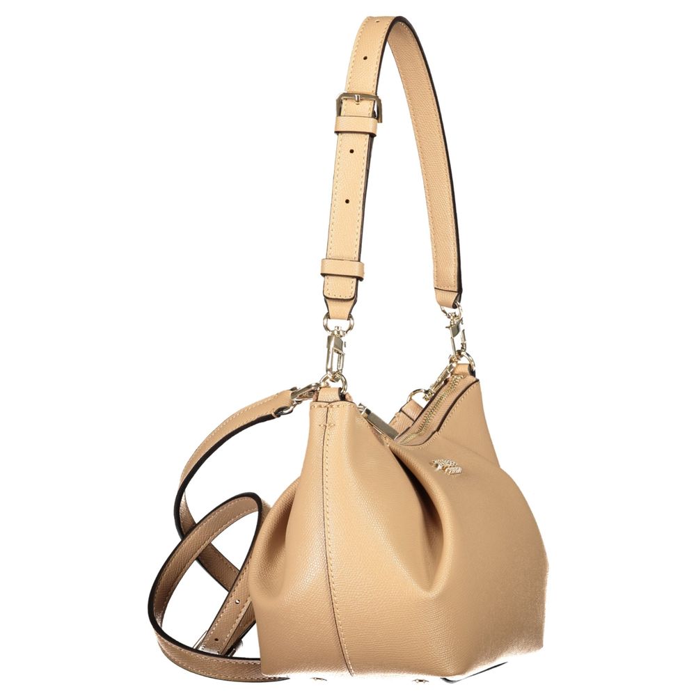 Beige Polyurethane Damen Handtasche