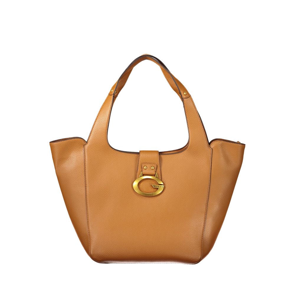 Braune Damenhandtasche aus Polyurethan