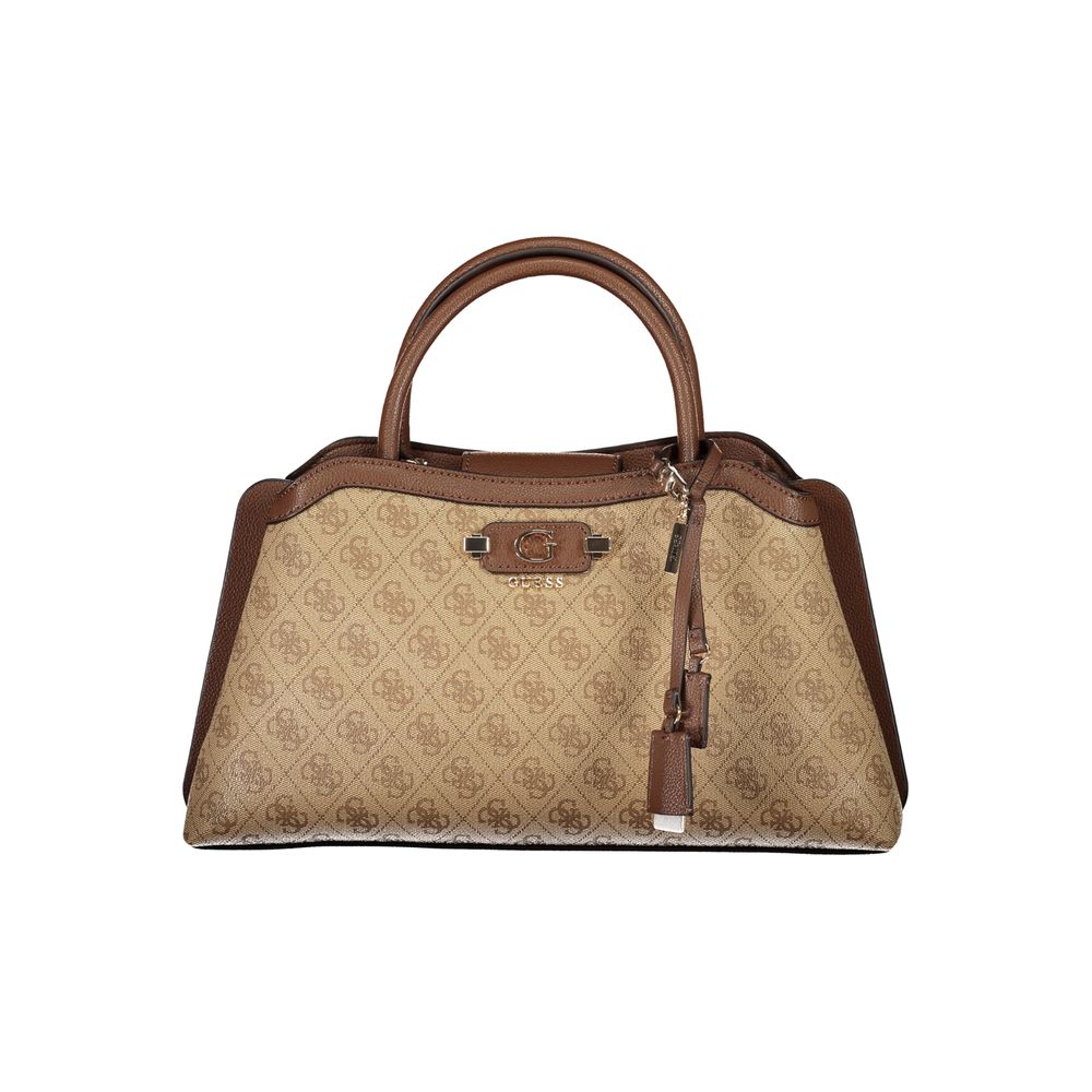 Beige Polyurethane Damen Handtasche