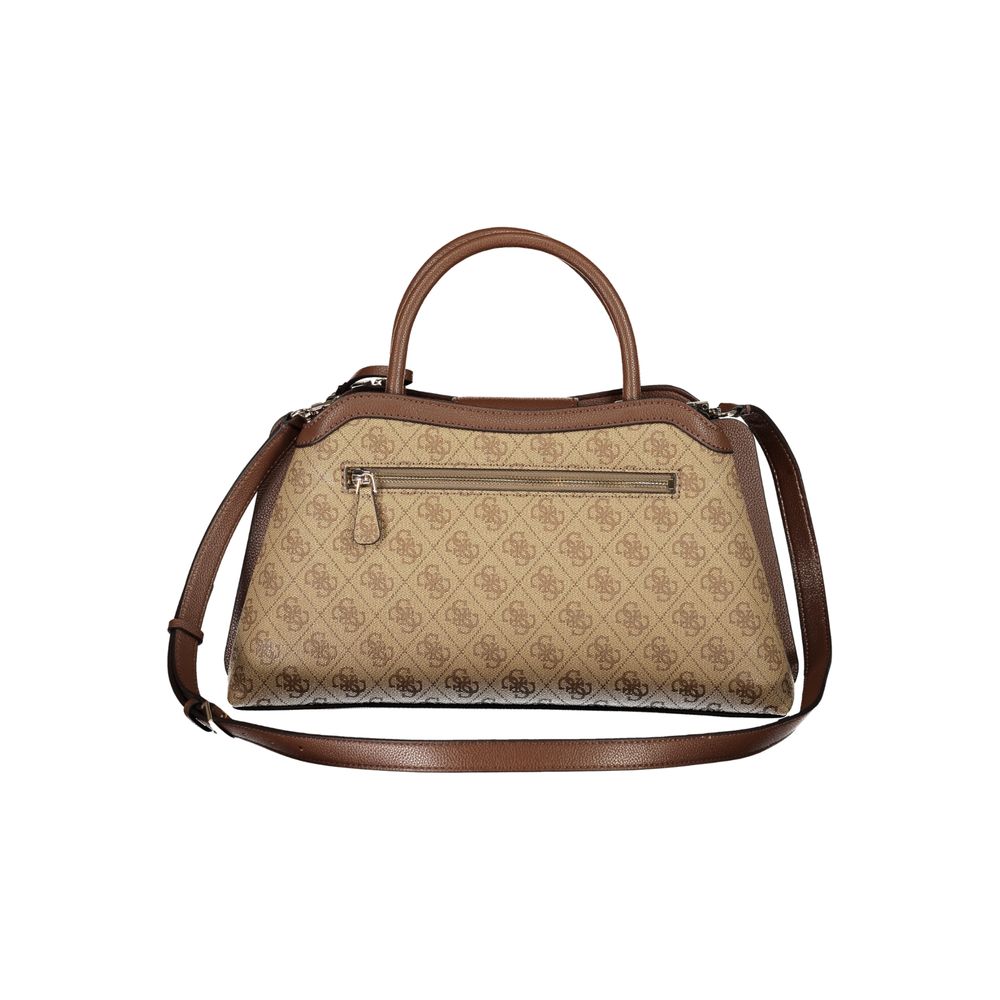 Beige Polyurethane Damen Handtasche