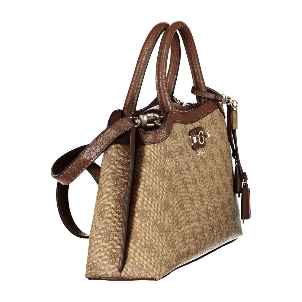 Beige Polyurethane Damen Handtasche